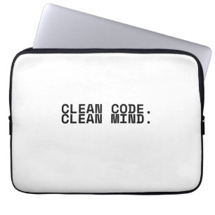 Clean Code Clean Mind Minimalist 13-Zoll-Laptop Laptopschutzhülle