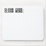 Clean Code Clean Mind Minimalist Technical Mouse  Mousepad<br><div class="desc">Precision at the point of input. High-quality surface featuring crisp,  high-definition typography for a command center that prioritizes logical order and mental bandwidth.</div>