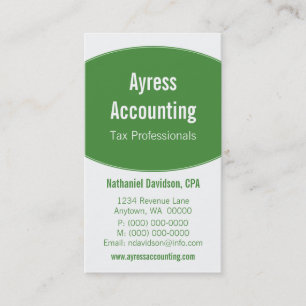 "Clean Curves Business Card", Kelly Green Visitenkarte