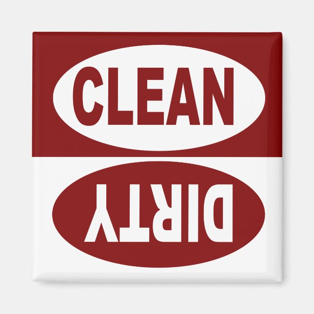 CLEAN & DIRTY DISHWASHER MAGNET (Vorne)