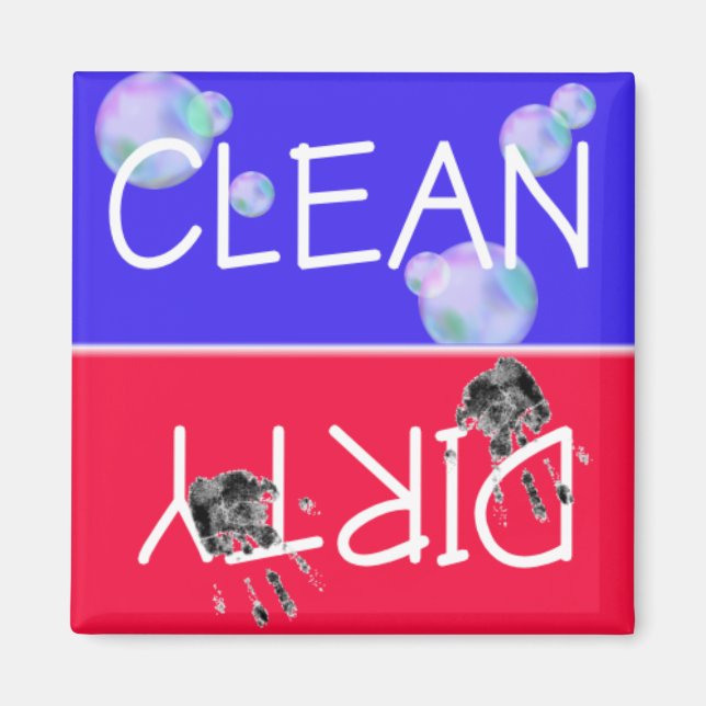 CLEAN DIRTY Geschirrspüler Magnet (Vorne)