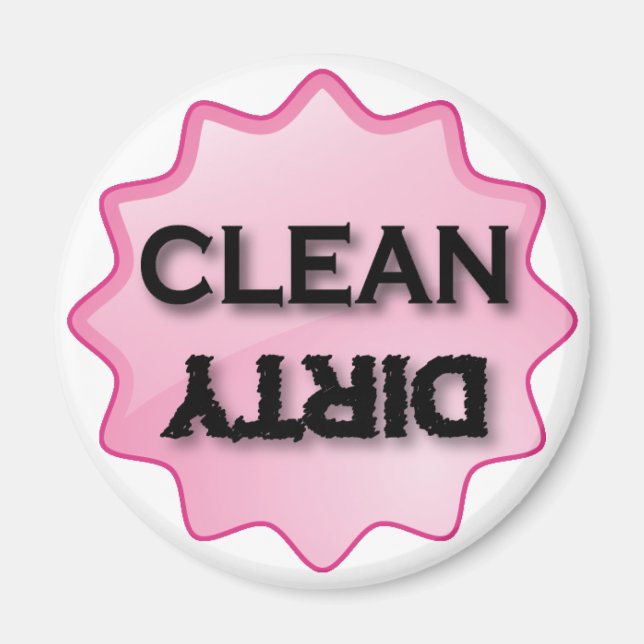 CLEAN DIRTY - rosa Magnet (Vorne)