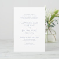 Clean Dusty Blue Elegante Hochzeit