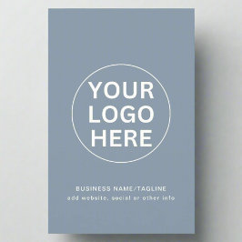 Clean Dusty Blue l Business Logo Marketing Flyer