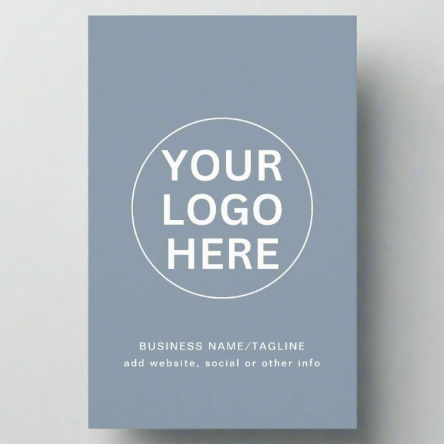 Clean Dusty Blue l Business Logo Marketing Flyer (Von Creator hochgeladen)
