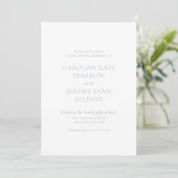 Clean Dusty Blue QR Code Foto Elegante Hochzeit