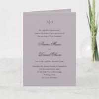 Clean Dusty Lilac Classic Wedding