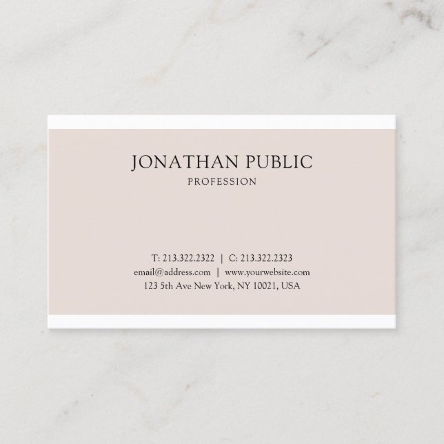 Clean Graphic Design Elegant Beruflich Schlicht Visitenkarte (Vorderseite)