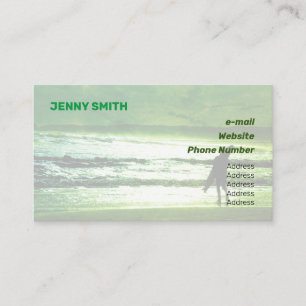 Clean Green Classic Business Card Visitenkarte
