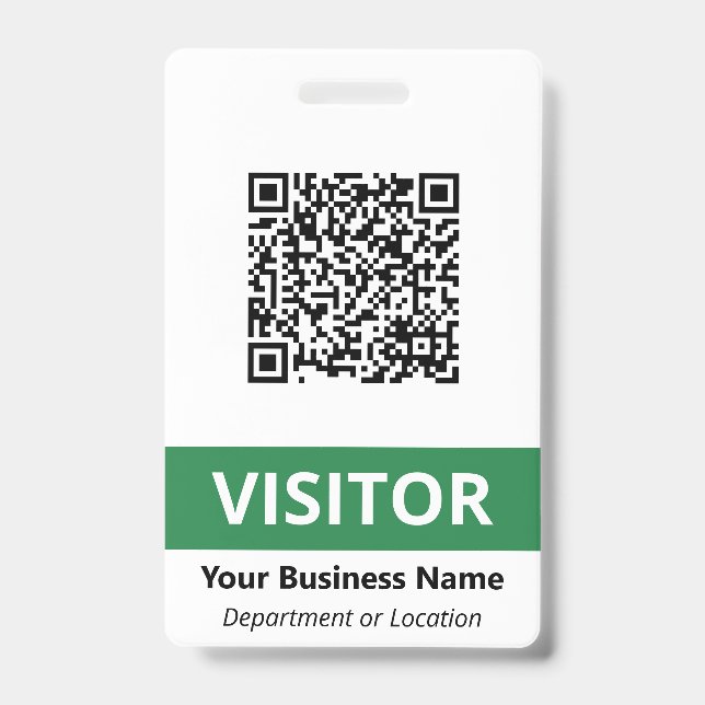 Clean Green White Visier - Ihr QR Code Ausweis (Vorderseite)