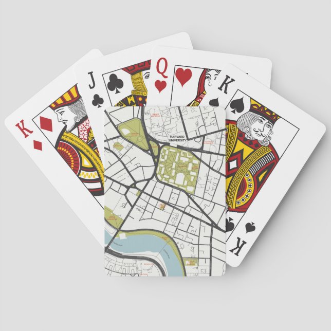 CLEAN HARVARD UNIVERSITY MASSACHUSETTS KONTUR MAP SPIELKARTEN (Rückseite)