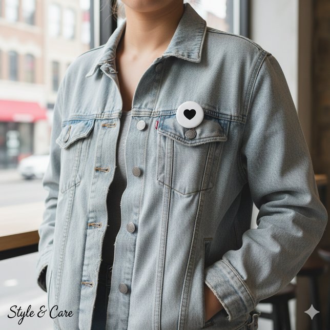 Clean Heart Accent Pin for Everyday Fashion Button (Clean Heart Accent Pin for Everyday Fashion)