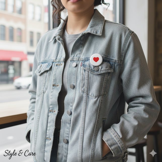 Clean Heart Accent Pin for Everyday Fashion Button (Clean Heart Accent Pin for Everyday Fashion)