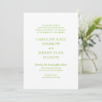 Clean Lime Green QR Code Elegante Hochzeit