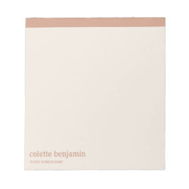 Clean Minimalist Antique Orange & Pale Peach Notizblock