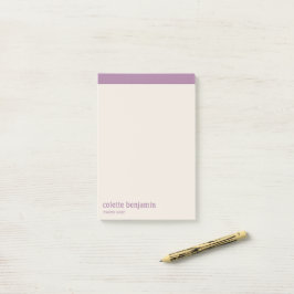 Clean Minimalist Lavender Purple & Pale Peach Post-it Klebezettel