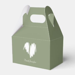 Clean monochrome Classic Graffiti White Heart Geschenkschachtel