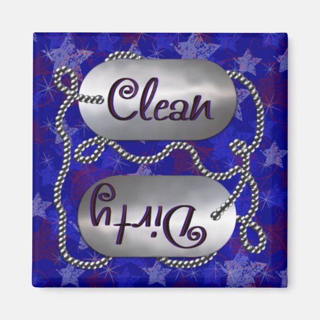 Clean N Dirty Patriotic 1 (Geschirrspüler Magnet) Magnet (Vorne)