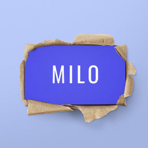 Clean Neon Blue Beruflich Typografie Visitenkarte