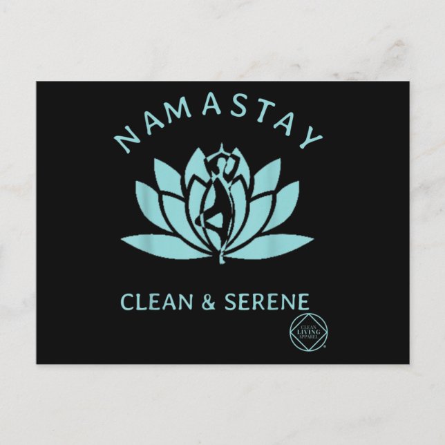 Clean & Serene Yoga Narcotics Anonymous Postkarte (Vorderseite)