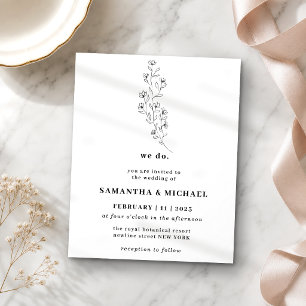 Clean Simple Classic Floral wir machen Haushalt Flyer