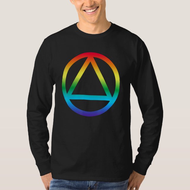 Clean Sober Lesbian Erholung Om Na Sobriety Lgbt G T-Shirt (Vorderseite)