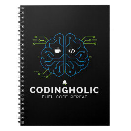Clean Tech Brain Coding Notizbuch Design Für Coder Notizblock