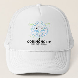 Clean Tech Brain Coding Trucker Design  Truckerkappe