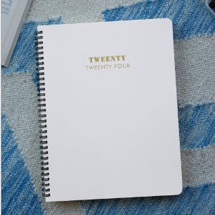 Clean White & Gold Script 2024 Personal hebdomadai