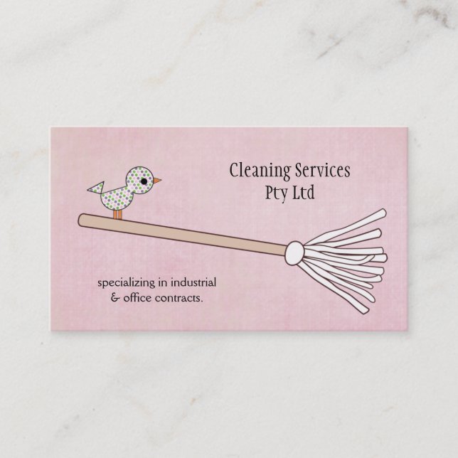 Cleaner Cleaner Service Business Visitenkarte (Vorderseite)