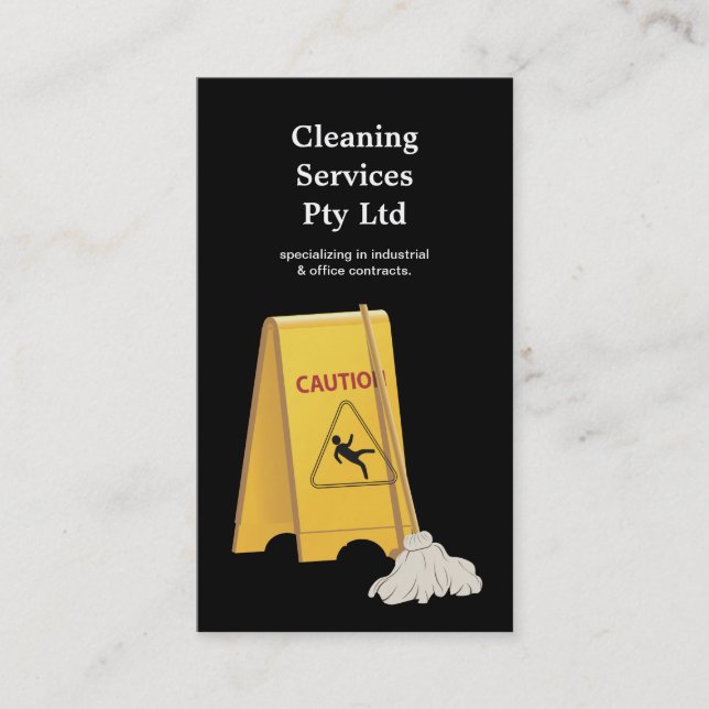 Cleaner Cleaner Service Business Visitenkarte (Vorderseite)