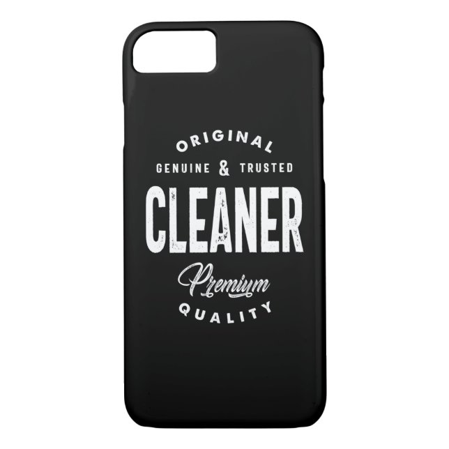 Cleaner Job Title T-Shirt Geschenke Mens Frauen Case-Mate iPhone Hülle (Rückseite)