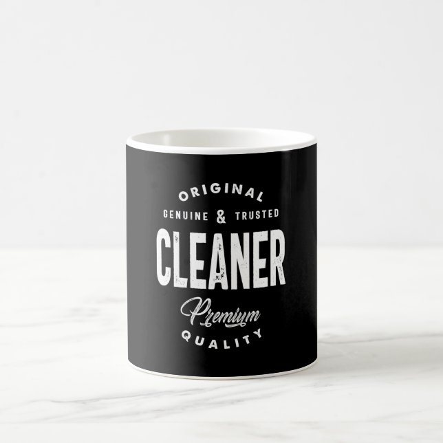 Cleaner Job Title T-Shirt Geschenke Mens Frauen Kaffeetasse (Mittel)
