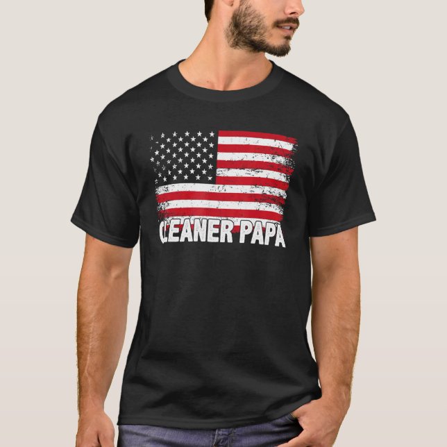 Cleaner Papa T-Shirt (Vorderseite)