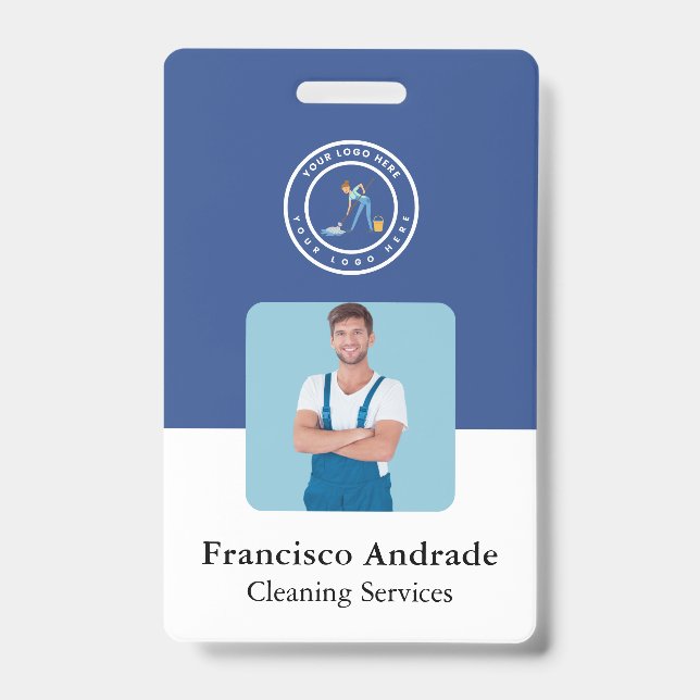 Cleaning Company | Custom Logo Cleaning Service Ausweis (Vorderseite)
