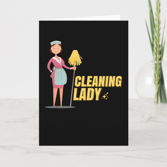 Cleaning Lady Cleaning Lady Cleaning Karte (Vorderseite)