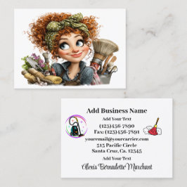 Cleaning Service Housekeeping  Business Card Visitenkarte