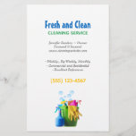 Cleaning Service Supplies Bucket Housekeeping Flyer<br><div class="desc">Cleaning supplies bucket housekeeping service business advertising flyer. Personalize this with your own business information to make it your own!</div>