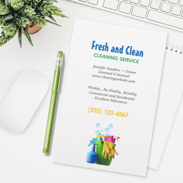  Cleaning Service Supplies Bucket Housekeeping Flyer (Von Creator hochgeladen)