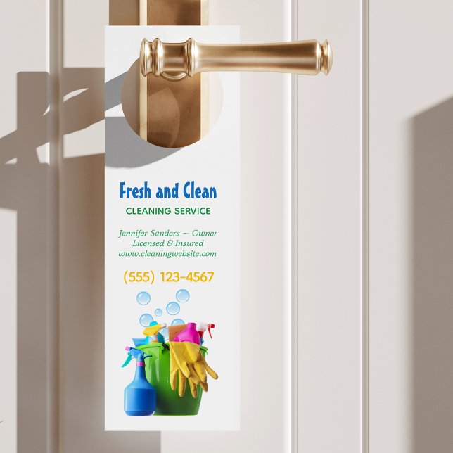  Cleaning Service Supplies Housekeeping Business Türanhänger (Von Creator hochgeladen)