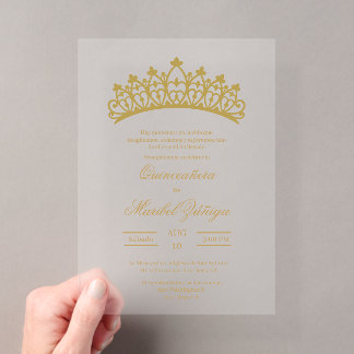 Clear Acryl Quinceanera Acryleinladungen
