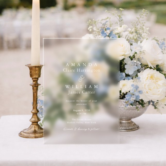 Clear Acrylic Wedding Invitation | Luxury French (Créateur téléchargé)