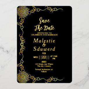 Clear Acrylic Wedding Luxury Save the Date Folieneinladung