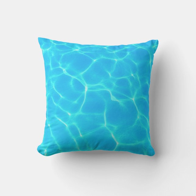 Clear Blue Pool Water Foto Kissen (Vorderseite)