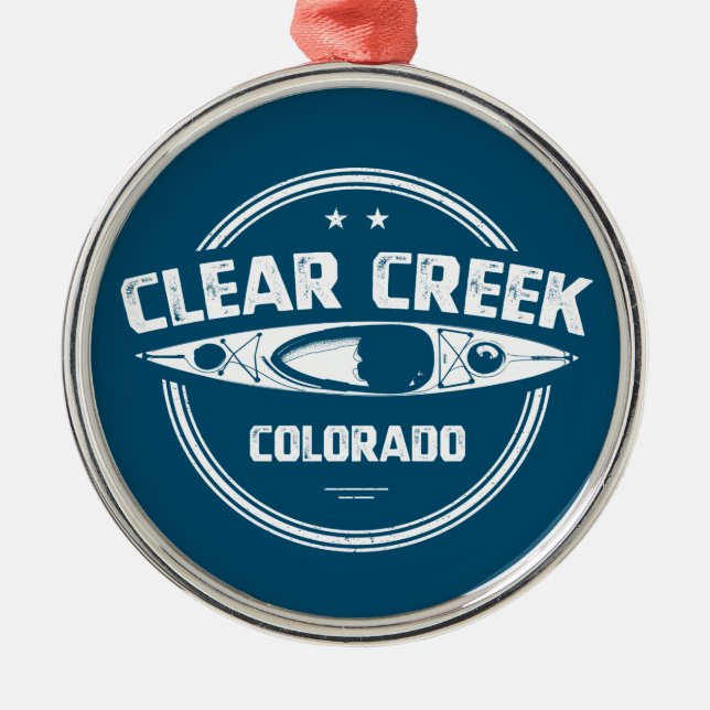 Clear Creek, Colorado Ornament Aus Metall (Vorne)