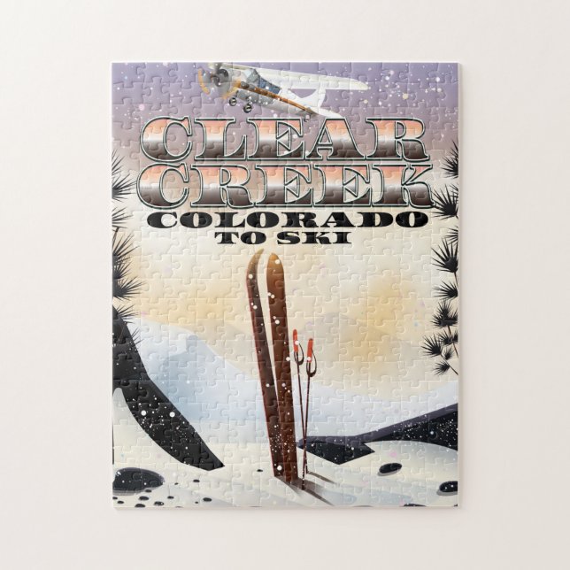 Clear Creek, Colorado Ski Poster. (Vertikal)