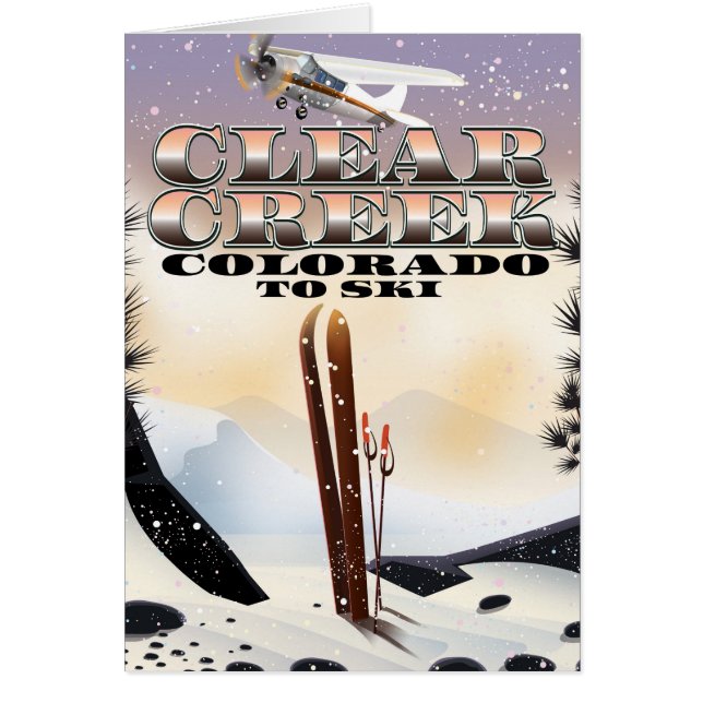 Clear Creek, Colorado Ski Poster. (Vorne)