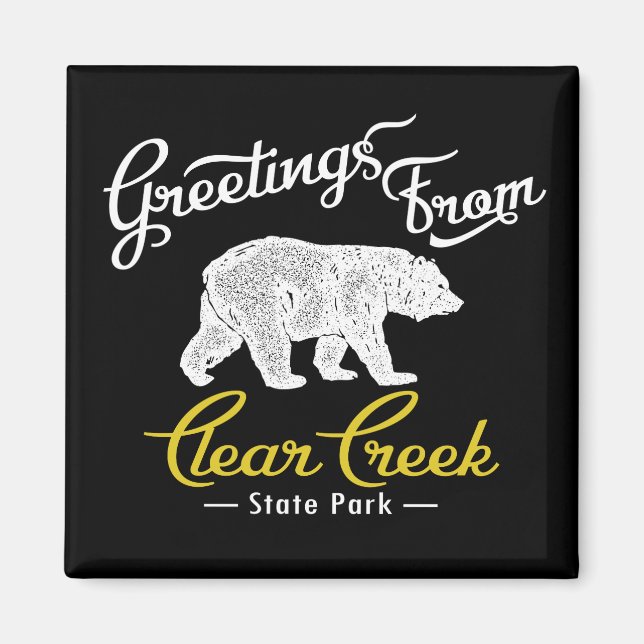 Clear Creek Staat Park Bear Magnet (Vorne)