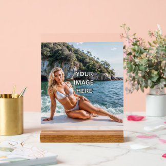 CLEAR! 🪧 Custom Acrylic Sign – Add Image or Text