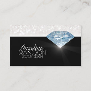 Clear Diamond Jewelier Designer Black Card Visitenkarte